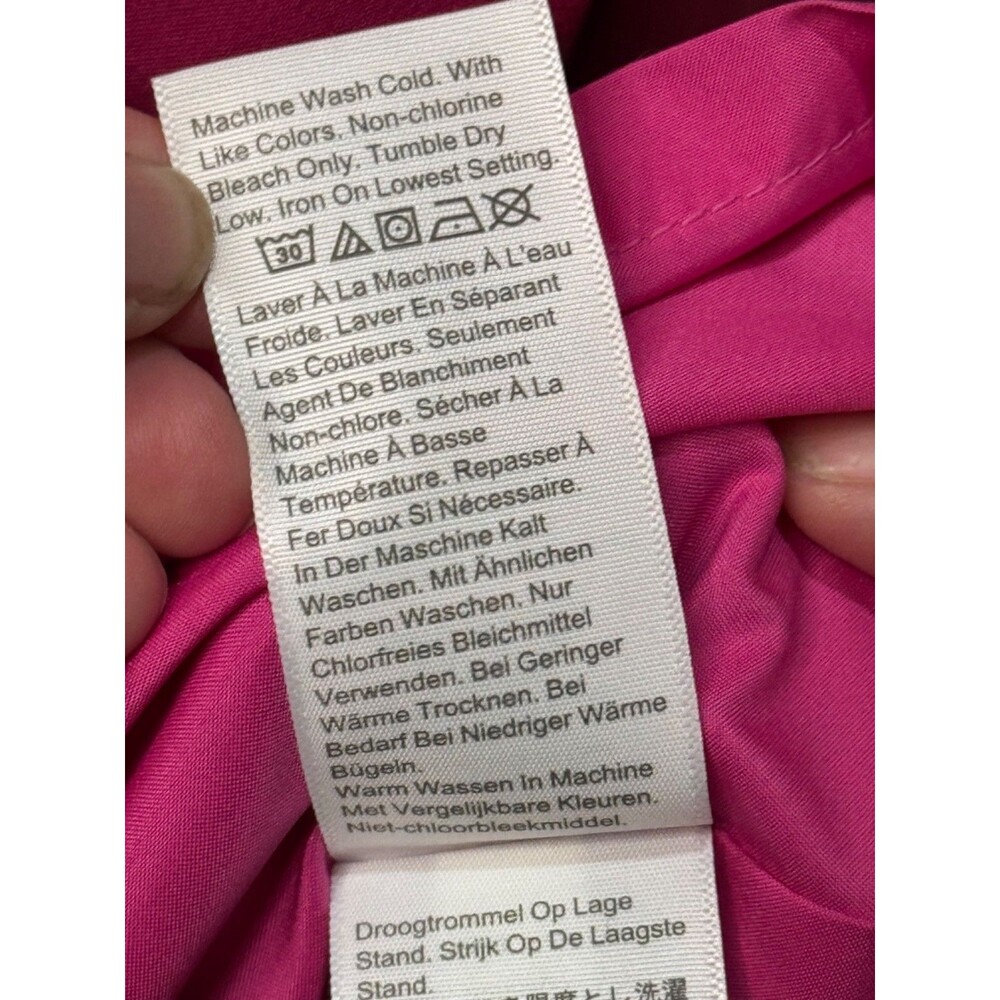 J Crew size 10 dress in pink Fuchsia lined Work Career Ruffle - Picture 8 of 10